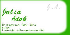 julia adok business card
